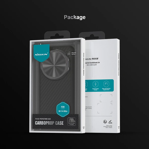 خرید قاب ضد ضربه کمرا استند نیلکین Xiaomi 14 Ultra مدل CarboProp