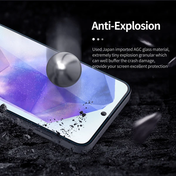 خرید محافظ صفحه نمایش شیشه ای Samsung Galaxy A55 مارک نیلکین مدل H+Pro Anti-Explosion