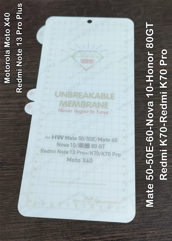 خرید نانو برچسب هیدوروژل شفاف صفحه نمایش Motorola Moto X40 مدل Unbreakable Hydrogel
