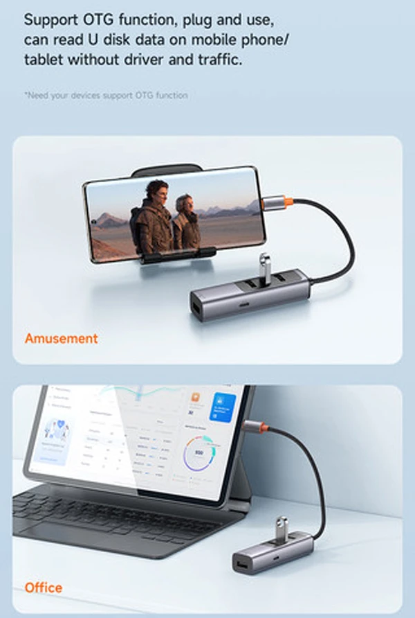 خرید هاب تبدیل 5 کاره تایپ سی 100 وات مارک Mcdodo HU-1120 با پشتیبانی از OTG موبایل