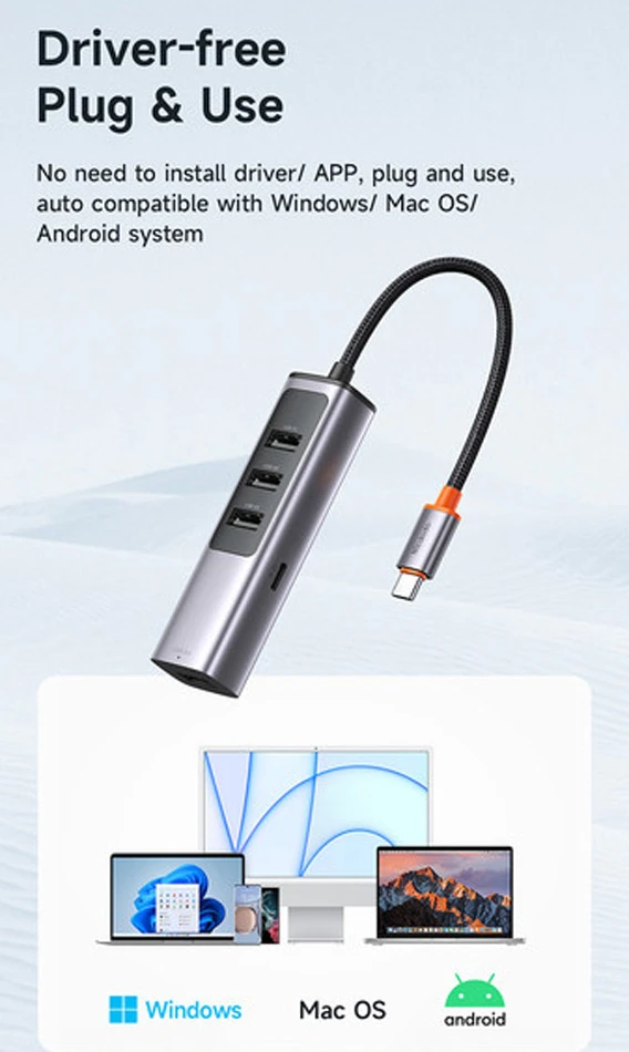 خرید هاب تبدیل 5 کاره تایپ سی 100 وات مارک Mcdodo HU-1120 با پشتیبانی از OTG موبایل