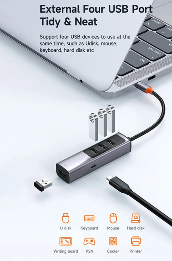 خرید هاب تبدیل 5 کاره تایپ سی 100 وات مارک Mcdodo HU-1120 با پشتیبانی از OTG موبایل خرید هاب تبدیل 5 کاره تایپ سی 100 وات مارک Mcdodo HU-1120 با پشتیبانی از OTG موبایل