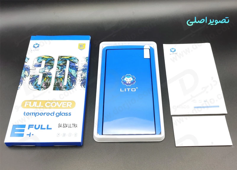 خرید گلس شیشه ای Samsung Galaxy S24 Ultra مارک LITO مدل 3D Full Cover