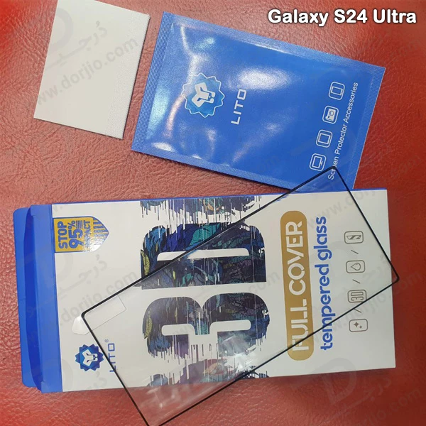 خرید گلس شیشه ای Samsung Galaxy S24 Ultra مارک LITO مدل 3D Full Cover