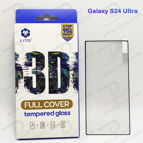 خرید گلس شیشه ای Samsung Galaxy S24 Ultra مارک LITO مدل 3D Full Cover