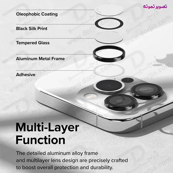 خرید محافظ لنز دوربین رینگی iPhone 14 Pro Max مدل Monkey