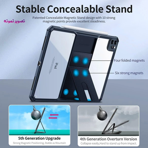 خرید کریستال شیلد شفاف پایه دار تبلت iPad Pro 11 2020 مارک XUNDD سری Beatle