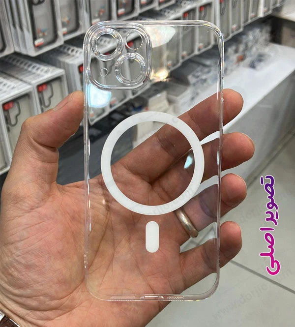 خرید کریستال کاور شفاف مگ سیف iPhone 15 مارک XUNDD مدل Ice