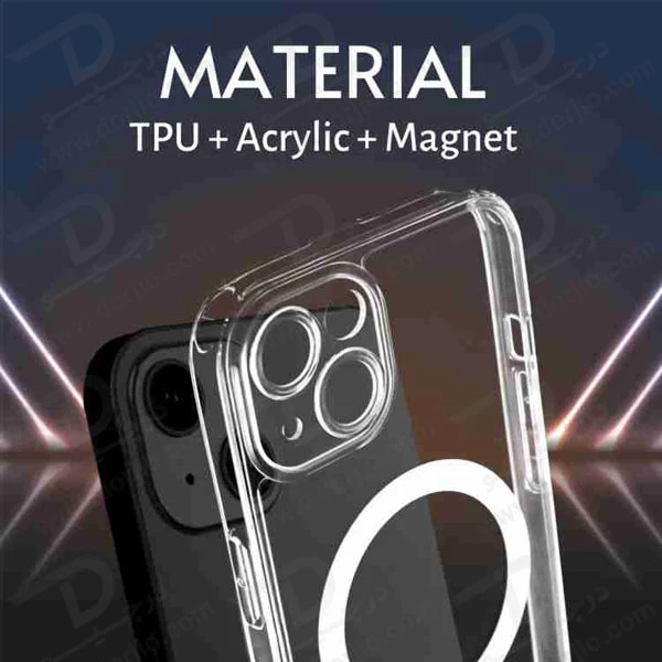 خرید کریستال کاور شفاف مگ سیف iPhone 15 مارک XUNDD مدل Ice