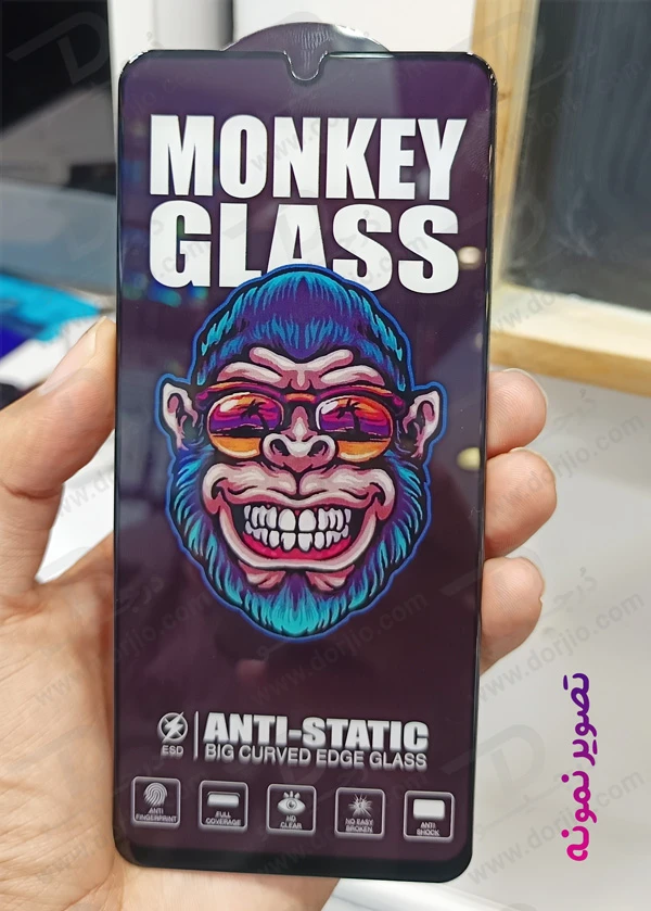 خرید گلس شفاف تمام صفحه Xiaomi Redmi Note 9 4G مدل Monkey Anti-Static