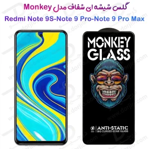 گلس شفاف تمام صفحه Xiaomi Redmi Note 9 Pro مدل Monkey Anti-Static