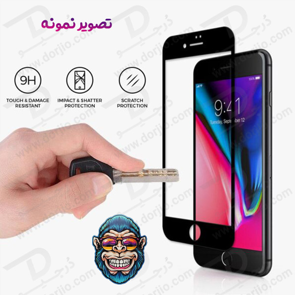 خرید گلس شفاف تمام صفحه iPhone 8 Plus مدل Monkey Anti-Static