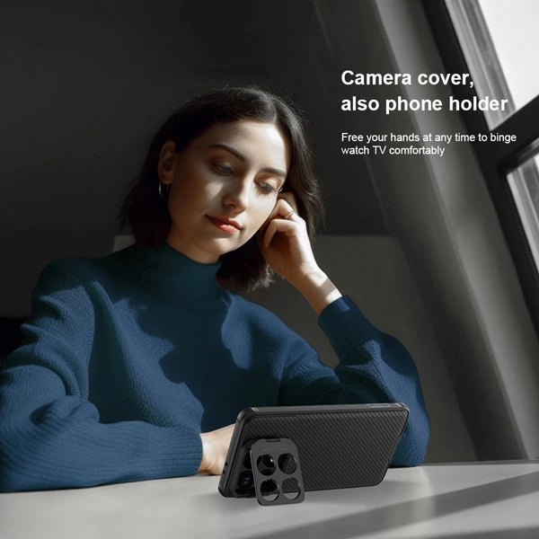 خرید قاب مگنتی کمرا استند نیلکین Xiaomi Poco F6 Pro مدل CamShield Prop Camera Cutout MagSafe