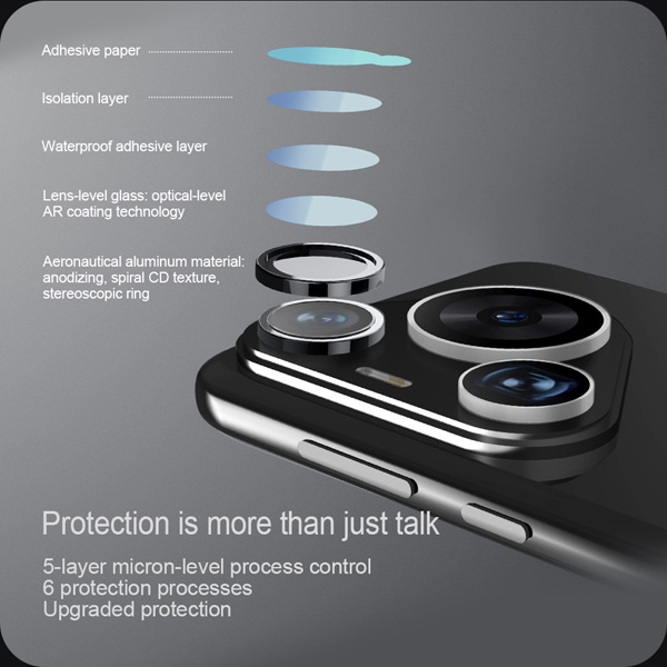 خرید محافظ لنز رینگی Huawei Pura 70 Pro همراه با ابزار نصب مارک نیلکین مدل CLR Film