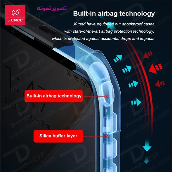 خرید کریستال شیلد شفاف Samsung Galaxy S22 مارک XUNDD سری Beatle