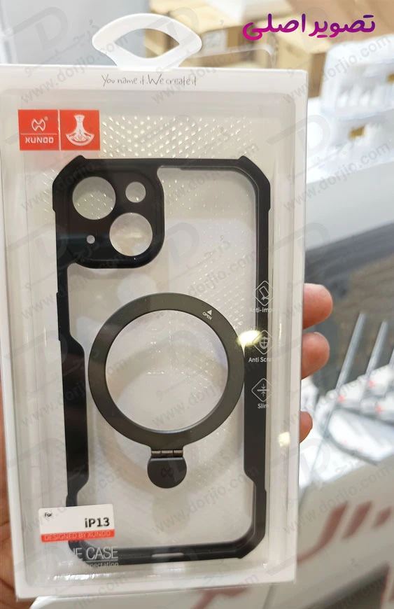 خرید گارد شفاف رینگ استند مگ سیف iPhone 13 مارک XUNDD سری Beatle Magnetic Holder