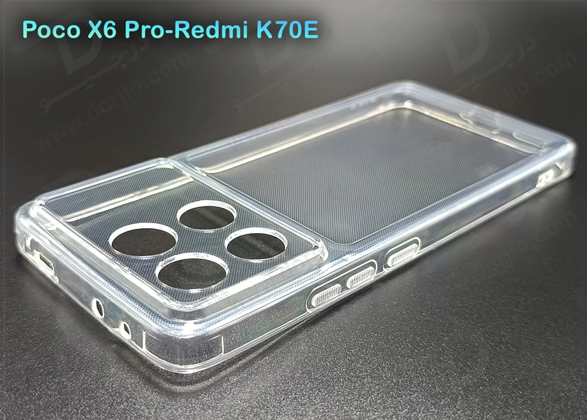خرید گارد ژله ای شفاف با محافظ دوربین Xiaomi Poco X6 Pro