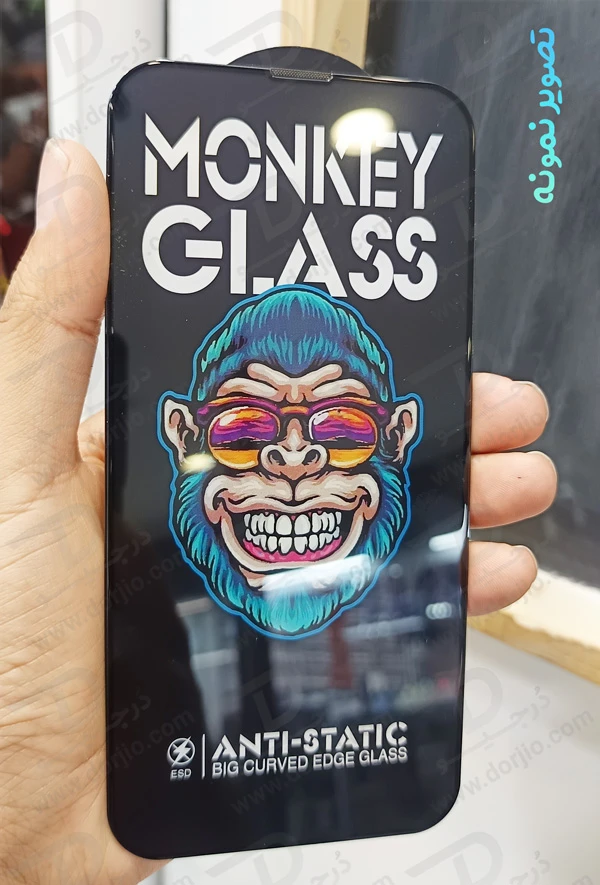 خرید گلس شفاف تمام صفحه IPhone 11 Pro Max مدل Monkey Anti-Static