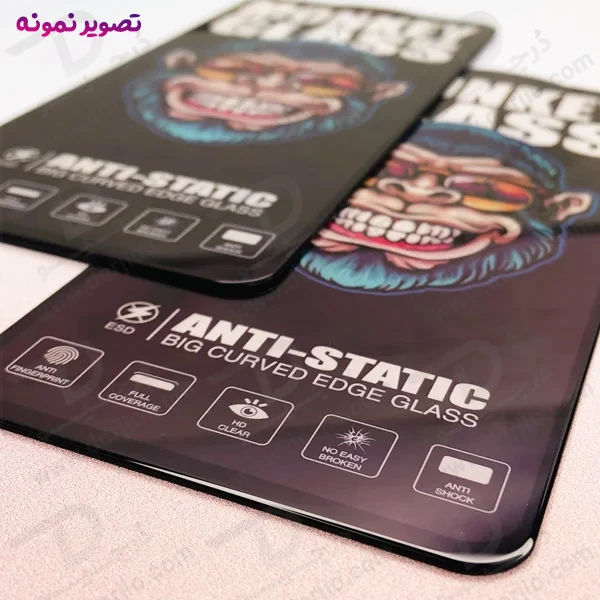 خرید گلس شفاف تمام صفحه Samsung Galaxy F12 مدل Monkey Anti-Static