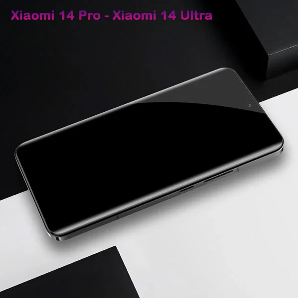 خرید گلس شیشه ای دور چسب نیلکین Xiaomi 14 Ultra مدل 3D CP+MAX