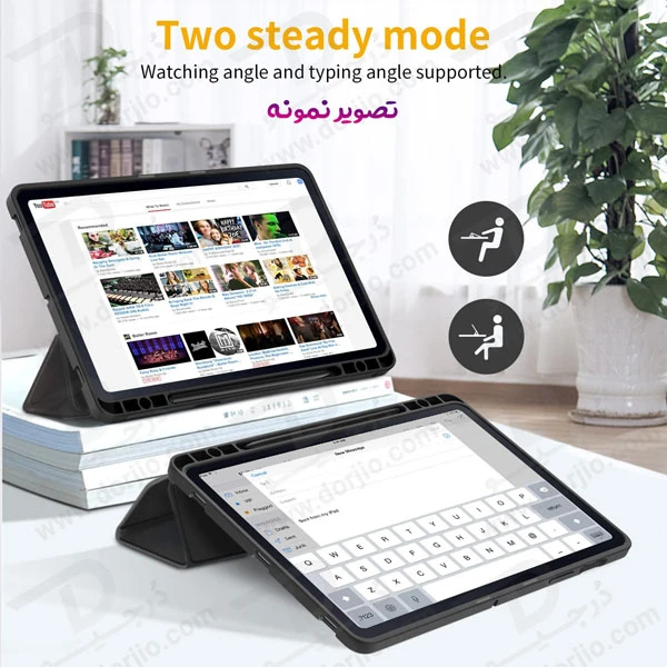 خرید فلیپ کاور چرمی تبلت Samsung Galaxy Tab S8 Plus مارک XUNDD سری Leather