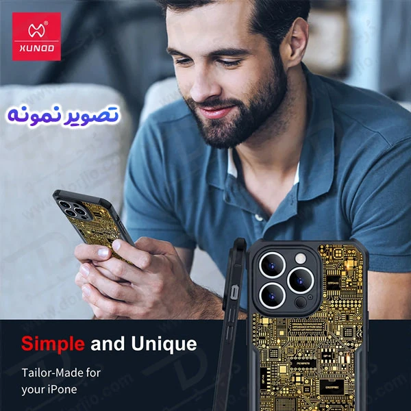 خرید قاب لوکس طلایی Samsung Galaxy S23 Ultra مارک XUNDD سری GOLD MOOOPAA