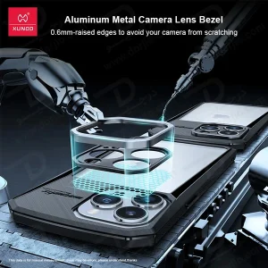 خرید گارد ضد ضربه پشت مات iPhone 15 Pro مارک XUNDD مدل Cyber