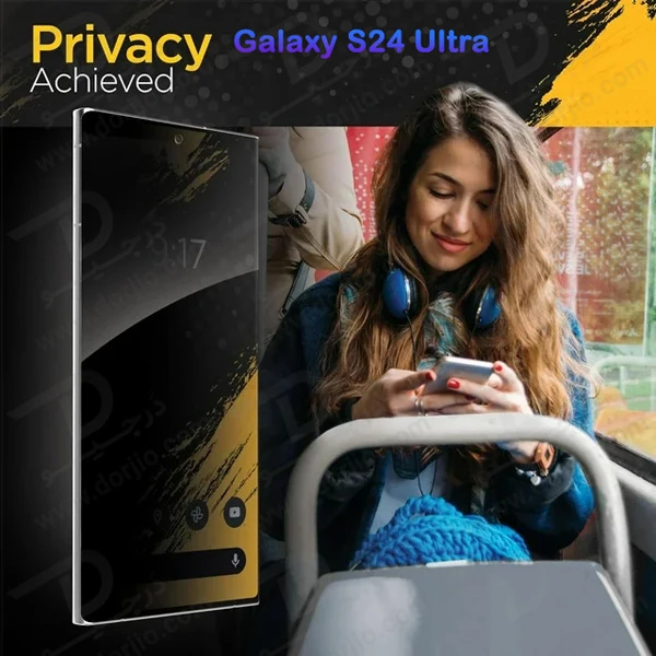 خرید گلس Privacy Shield حریم شخصی Samsung Galaxy S24 Ultra مارک Green Lion