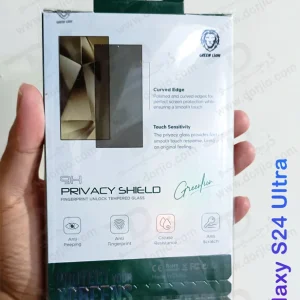 خرید گلس Privacy Shield حریم شخصی Samsung Galaxy S24 Ultra مارک Green Lion