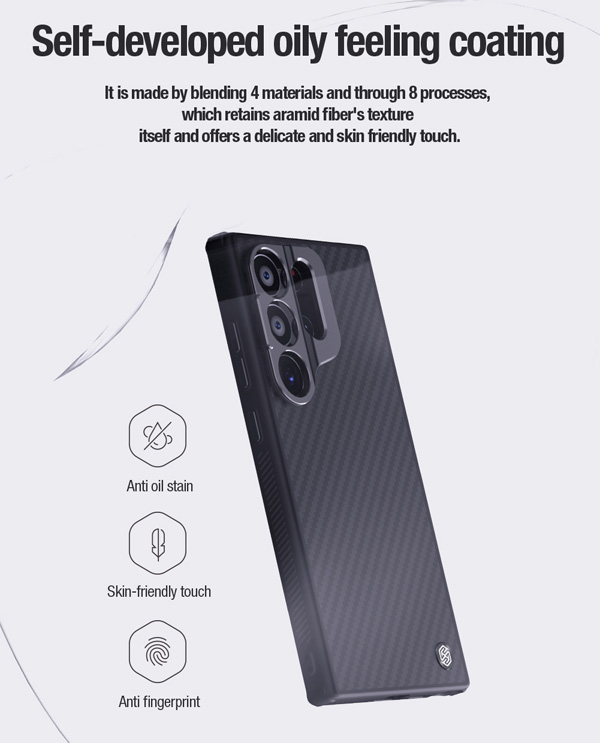 خرید گارد ضد ضربه مگنتی کمرا استند نیلکین Samsung Galaxy S24 Ultra مدل CarboProp Magnetic