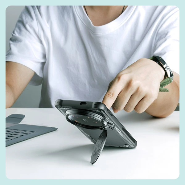 خرید قاب پشت کریستال کمرا استند نیلکین ویژه Xiaomi 14 Ultra مدل Iceblade Prop