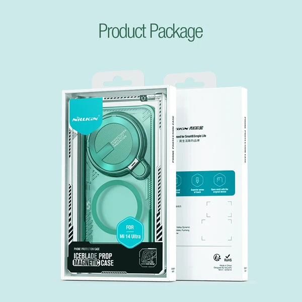 خرید قاب پشت کریستال کمرا استند نیلکین ویژه Xiaomi 14 Ultra مدل Iceblade Prop Magnetic