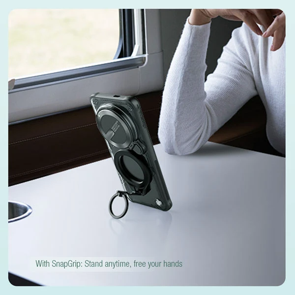 خرید قاب پشت کریستال کمرا استند نیلکین ویژه Xiaomi 14 Ultra مدل Iceblade Prop Magnetic