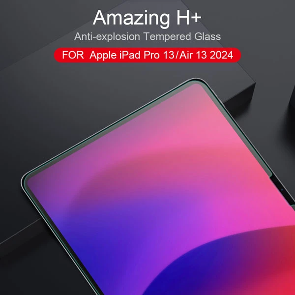 خرید گلس شیشه ای نیلکین تبلت iPad Air 13 2024 مدل H+ Anti-explosion