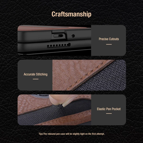 خرید فلیپ کاور چرمی نیلکین Samsung Galaxy Z Fold 6 مدل Aoge Leather Case