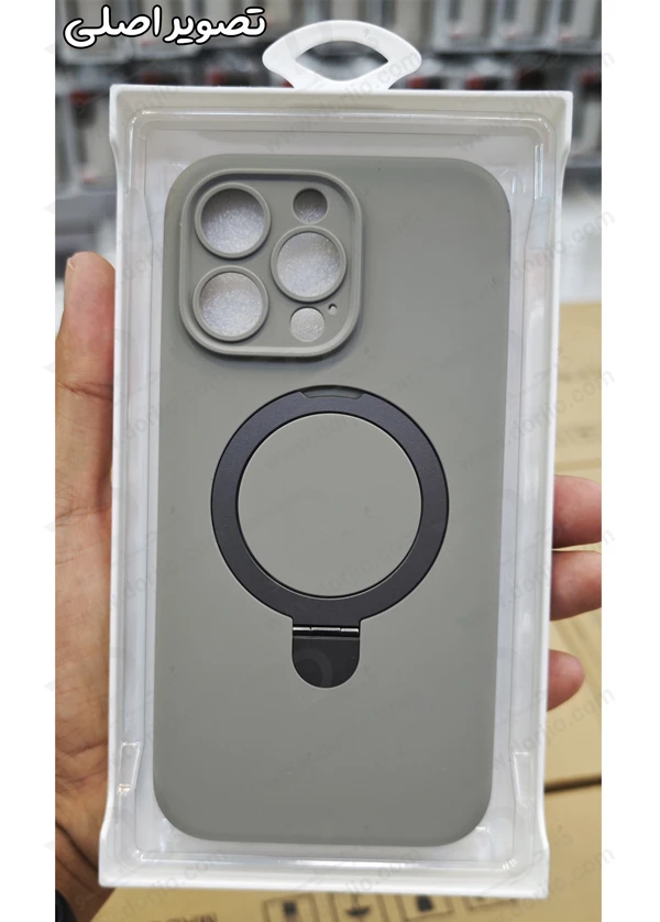 خرید قاب سیلیکونی رینگ استند مگ سیف iPhone 15 Pro مارک XUNDD سری Reno Magnetic Holder