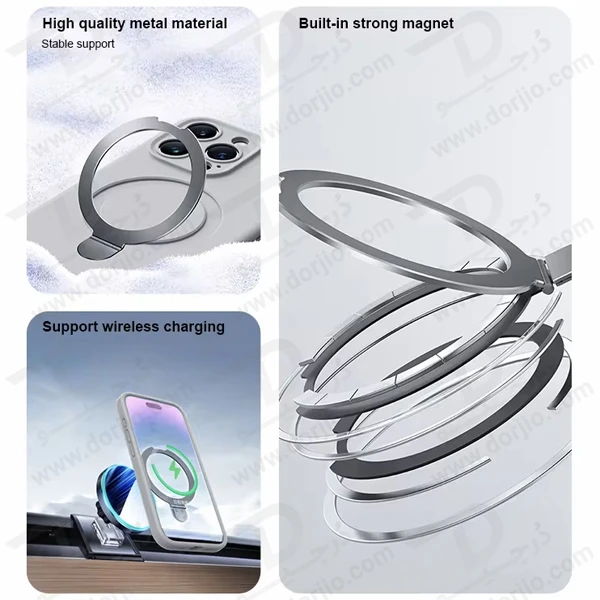 خرید قاب سیلیکونی رینگ استند مگ سیف iPhone 15 Pro مارک XUNDD سری Reno Magnetic Holder