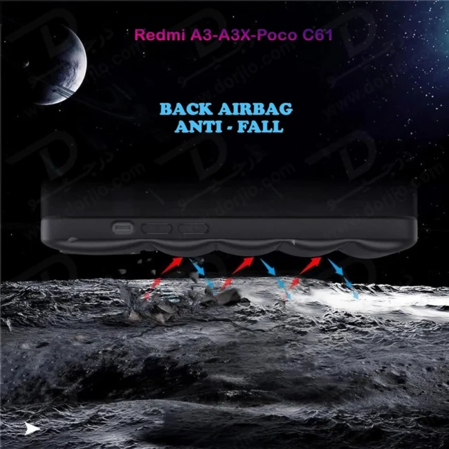 خرید قاب ژله ای پافری Xiaomi Redmi A3X مدل TPU Puffer