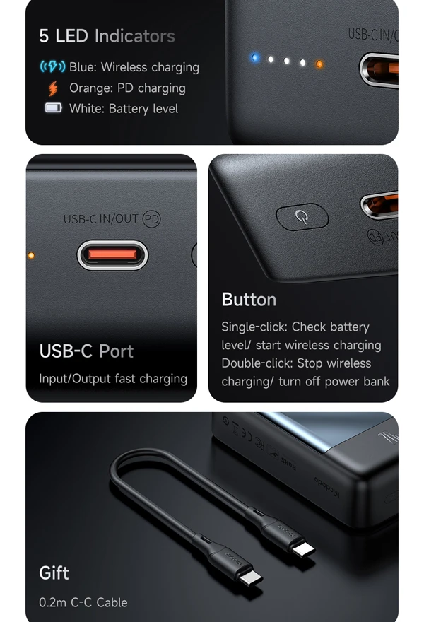 خرید پاور بانک مگ سیف 20 وات 20000 هزار Mcdodo مدل MC-426