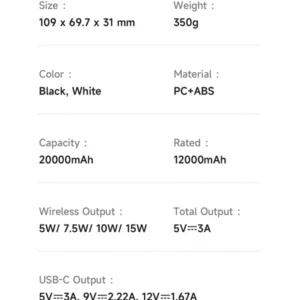 خرید پاور بانک مگ سیف 20 وات 20000 هزار Mcdodo مدل MC-502