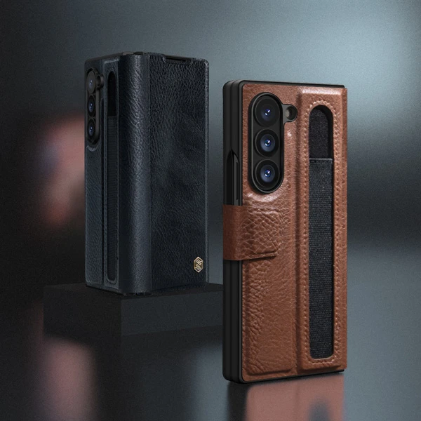 خرید فلیپ کاور چرمی نیلکین Samsung Galaxy Z Fold 6 مدل Aoge Leather Case