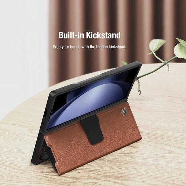 خرید فلیپ کاور چرمی نیلکین Samsung Galaxy Z Fold 6 مدل Aoge Leather Case