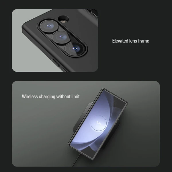 خرید قاب سیلیکونی با قلم هوشمند Samsung Galaxy Z Fold 6 مارک نیلکین مدل Flex Pure Fold