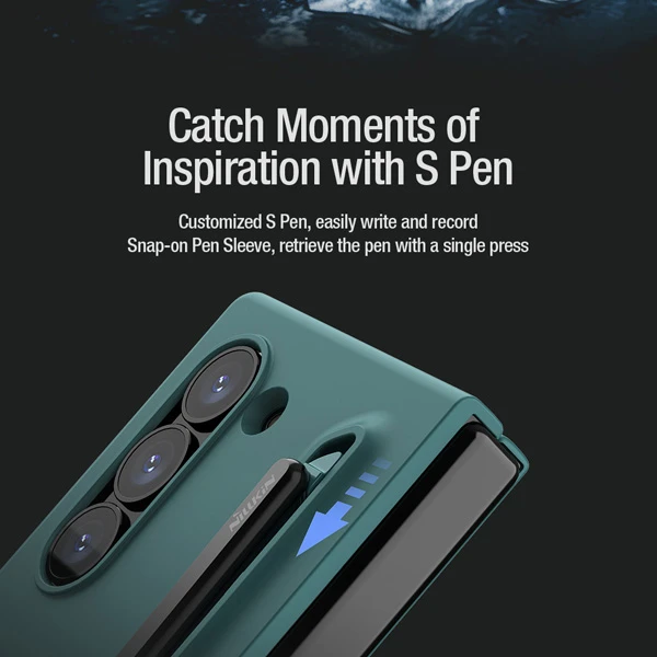 خرید قاب سیلیکونی با قلم هوشمند Samsung Galaxy Z Fold 6 مارک نیلکین مدل Flex Pure Fold