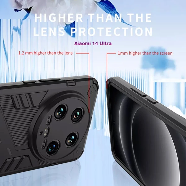 خرید قاب ضد ضربه استند دار Xiaomi 14 Ultra مارک BIBERCAS خرید قاب ضد ضربه استند دار Xiaomi 14 Ultra مارک BIBERCAS