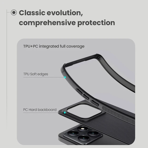 قاب ضد ضربه نیلکین Xiaomi 14T مدل Super Frosted Shield Pro