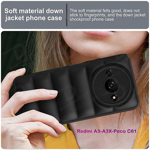 خرید قاب ژله ای پافری Xiaomi Redmi A3 مدل TPU Puffer