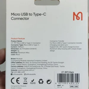 خرید مبدل Micro USB به Type-C مک دودو مدل Mcdodo OT-9970
