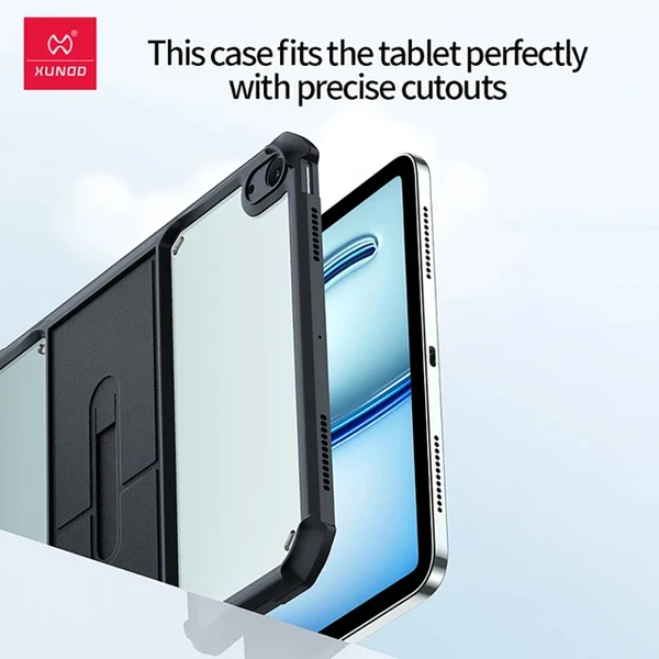 خرید کریستال شیلد شفاف پایه دار تبلت iPad Air 11 2024 مارک XUNDD سری Beatle خرید کریستال شیلد شفاف پایه دار تبلت iPad Air 11 2024 مارک XUNDD سری Beatle