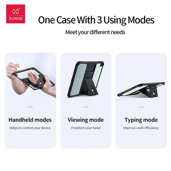 خرید کریستال شیلد شفاف پایه دار تبلت iPad Air 11 2024 مارک XUNDD سری Beatle خرید کریستال شیلد شفاف پایه دار تبلت iPad Air 11 2024 مارک XUNDD سری Beatle